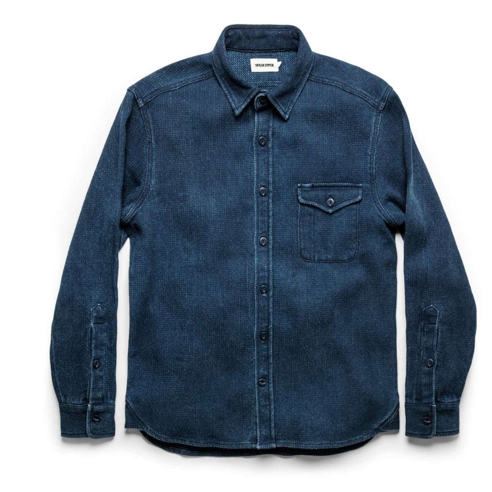 Taylor Stitch Cash Shirt in Indigo Sashiko size 44 XL